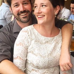 Womens Lace Overlay 3/4 Sleeves Party Dress